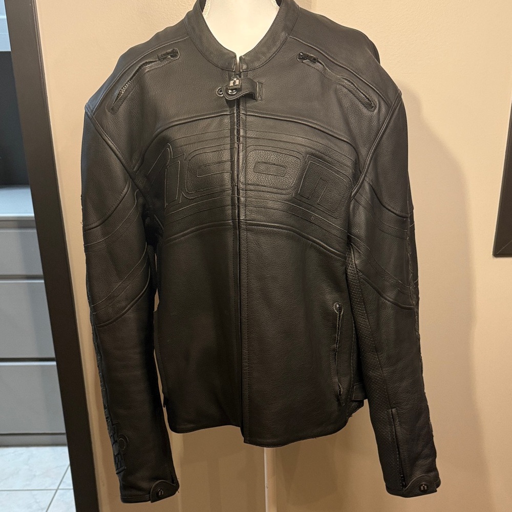 ICON man’s Black Performance Motorcycle Jacket